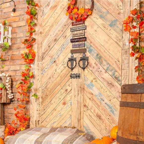 Hotop Fall Decorations for Home Thanksgiving Hanging Signs Wooden Wall Plaque - Picture 6 of 7